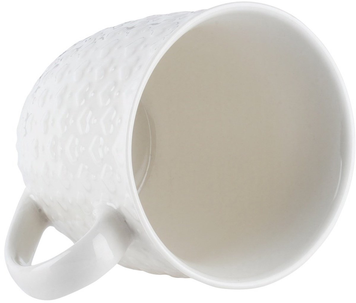 Grote Keramische Mok met Hartjes - 580 ml - Wit — cadeau in Wonen & Interieur - foto 2
