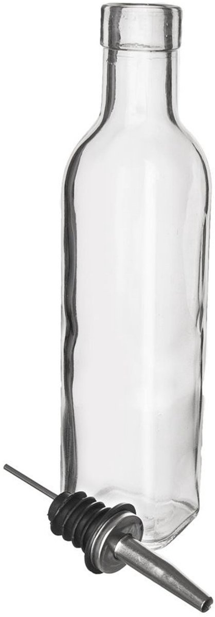 Orion Serie - Glazen Flessenset - 300 ml - Houten Standaard - Voor Olijfolie en Azijn van Merkloos — afbeelding 5