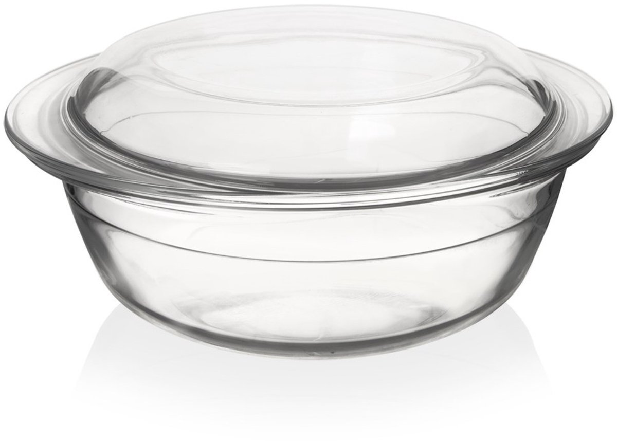 Orion Serie - Glazen Ovenschaal - 1,5 l - Met Deksel - Borosilicaatglas