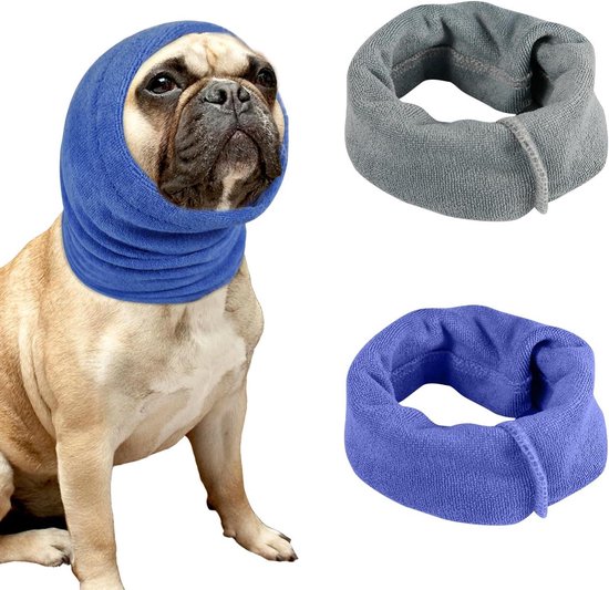 FDEETY Gehoorbescherming voor honden, rustgevend, met zelfklevende oorklep, verstelbaar, voor de winter, ter verlichting van angst en kalmering, (L
