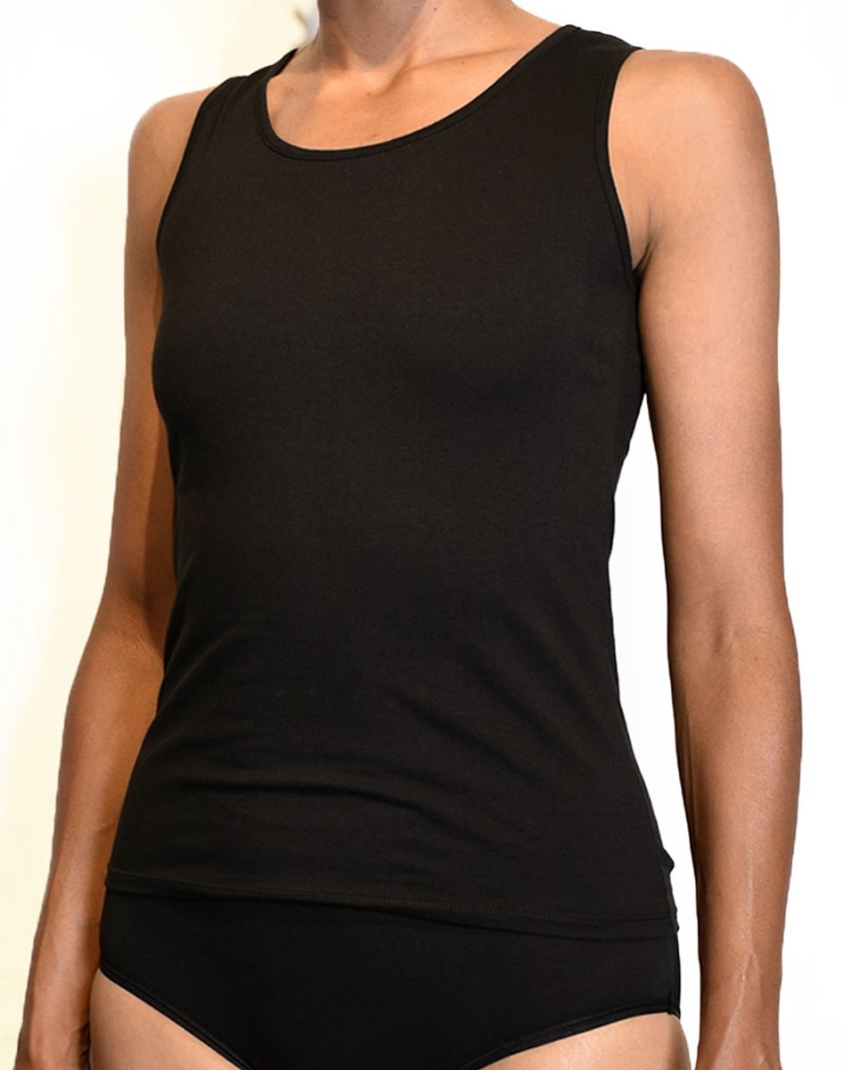 Giuliano Basic Tanktop | Zwart | Dames |M