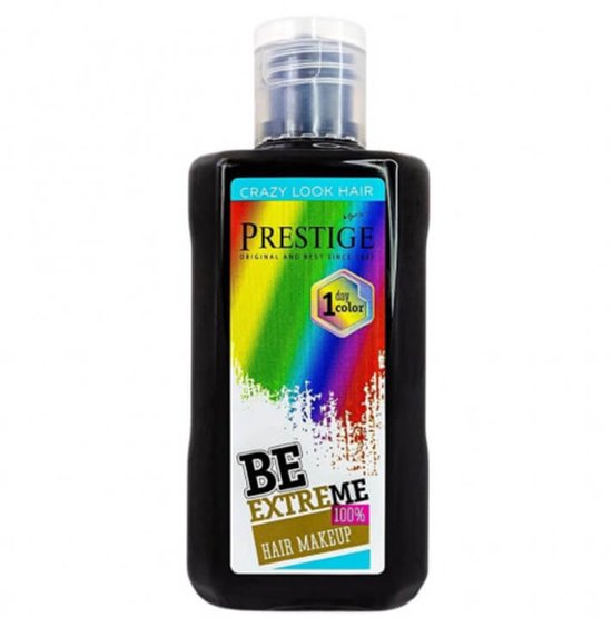 Prestige Uitwasbare Haarverf Zwart – Uitwasbare Haarkleuring voor 1 Dag – voor Feestjes & Events – 100ml