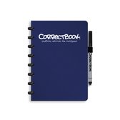 Correctbook A5 Uitwisbaar Notitieboek – Herbruikbaar schrift – Midnight Blue – Blanco – Inclusief pen & wisdoekje – Aanvulbaar met extra pagina’s