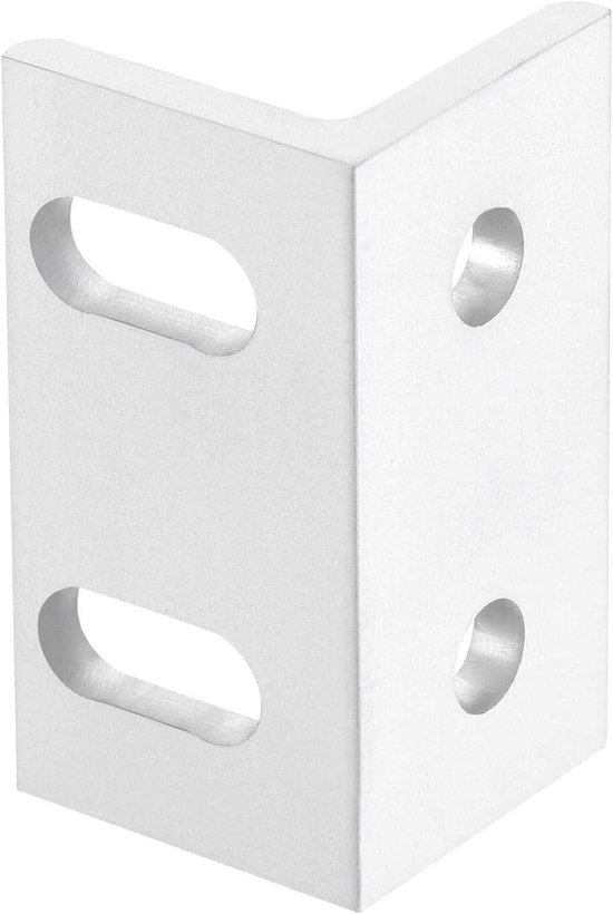 Verbindingsplaat L 120x120 zwart - 5 gaten