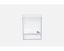 Terrarium 20x15x25 cm - Glazen Terrarium met Dubbele Ventilatie - Terrarium voor Insecten en Kleine Exotische Dieren - 7,5 Liter