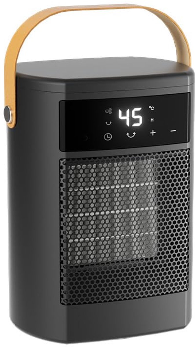 1500W PTC Verwarming – 3 Warmtemodi, 70° Oscillatie, ECO Modus, Portable en Stil