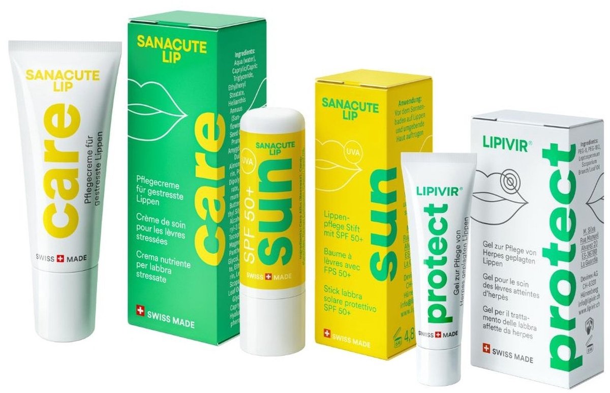 SANACUTE Set LIPIVIR protect & SANACUTE LIP sun & care Lippenpflege