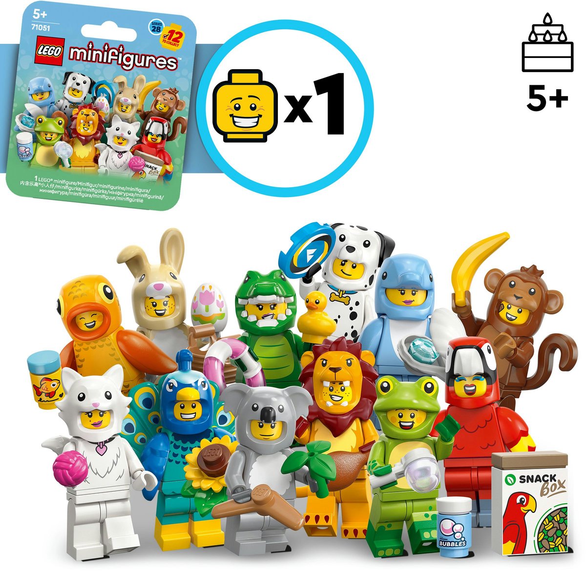 LEGO Minifiguren Serie 28: Dierenkostuums 1 van 12 Figuren - 71051 – foto 4