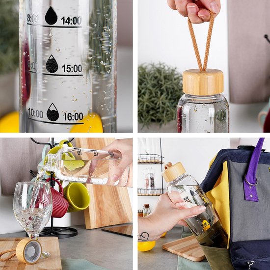 Vilde - Waterfles - 1 l - RVS - Borosilicaatglas — afbeelding 4