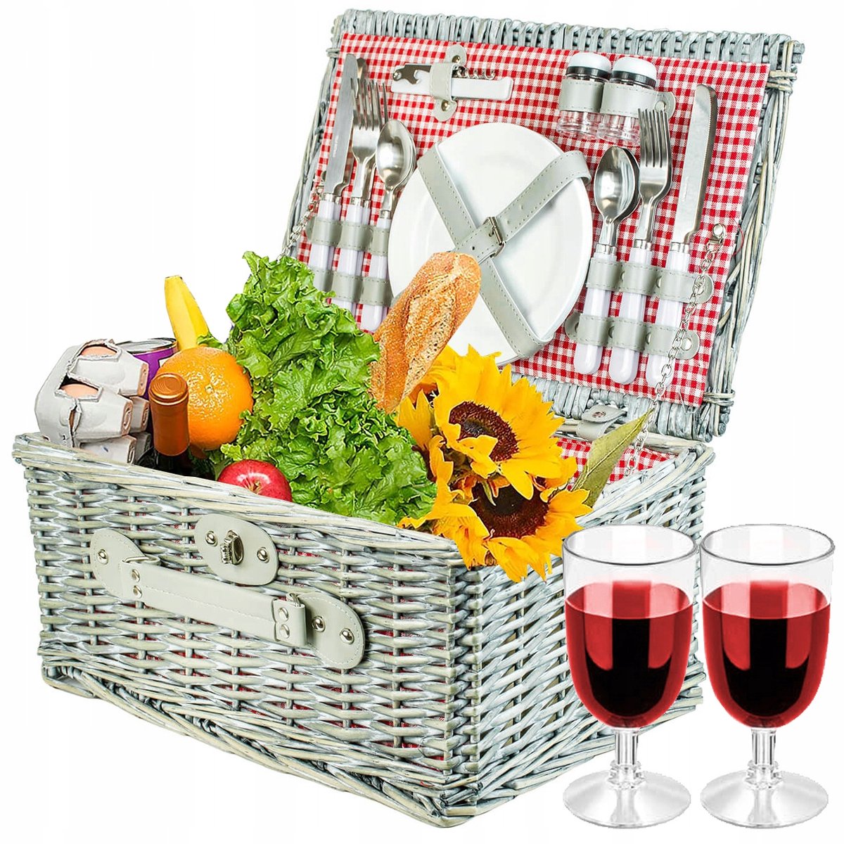 Zolta - Picknickmand - Groot - 4 Personen - Witte Wilg