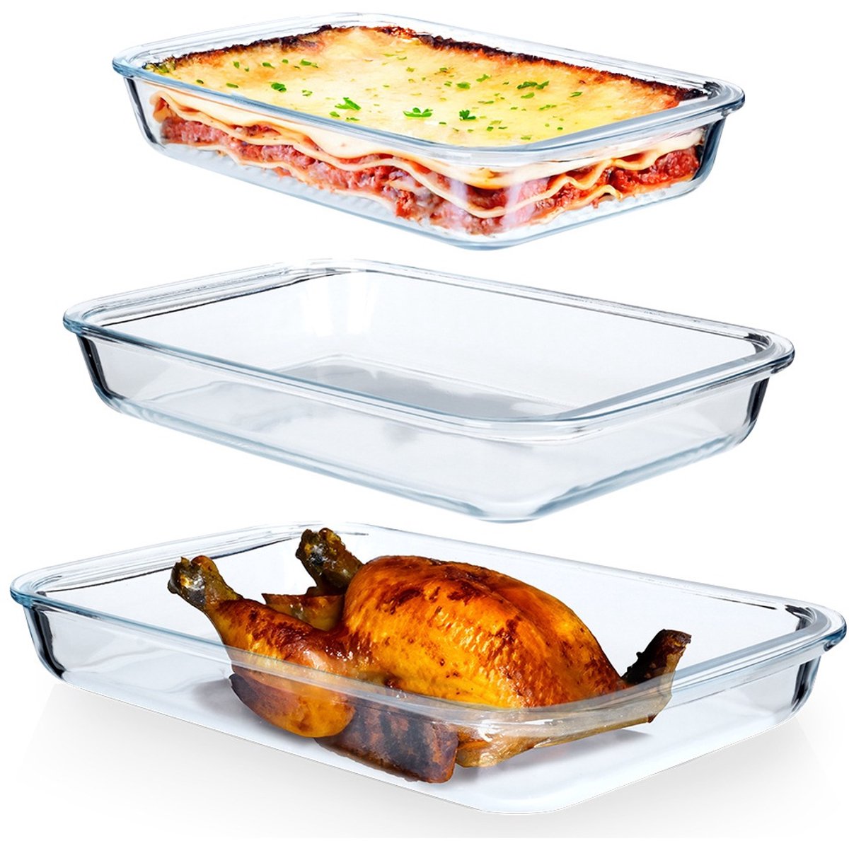 Vilde - Ovenschaal - 1,6/2,2/3 L - Borosilicaatglas - Vaatwasserbestendig
