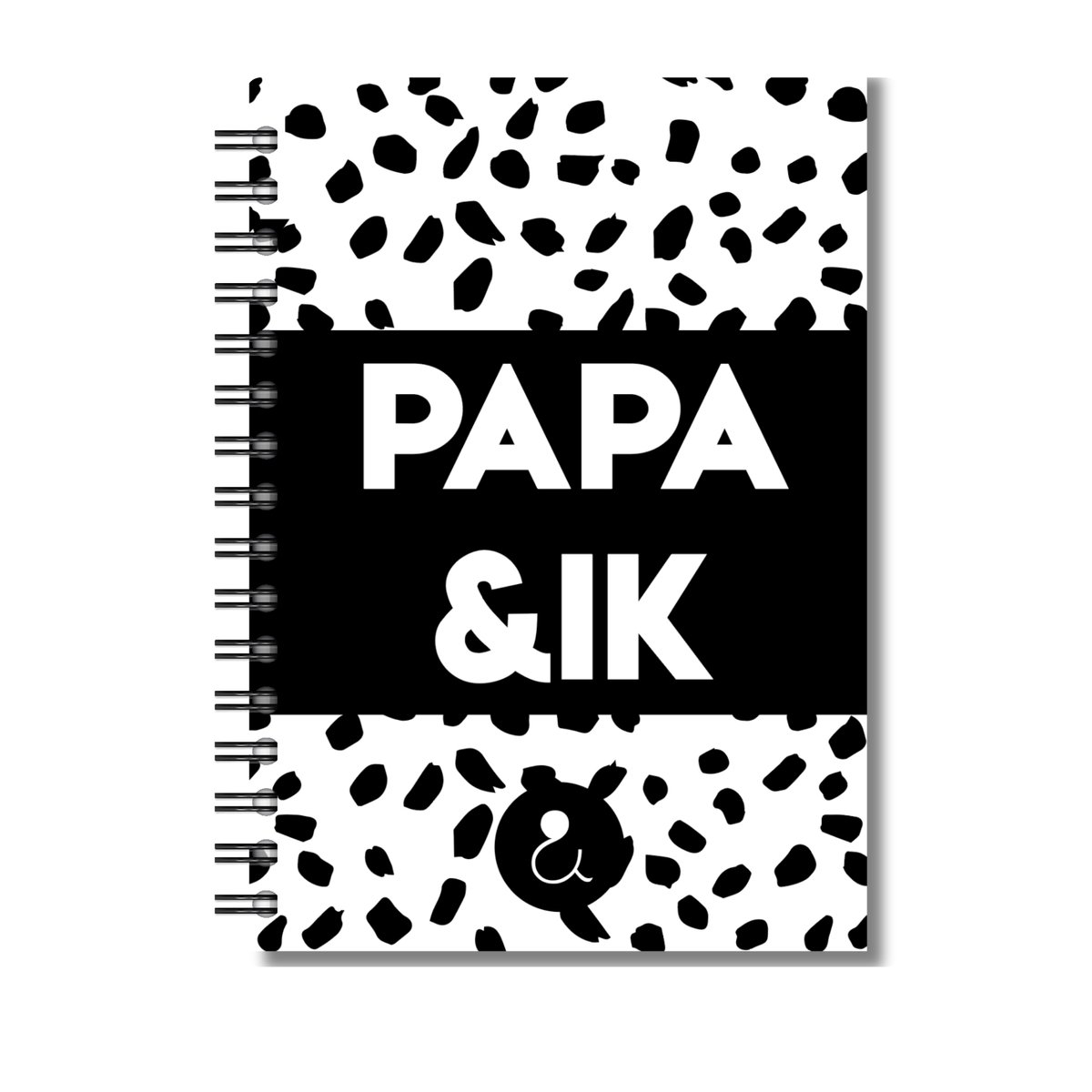 Invulboek Papa & Ik | Herinneringenboek Vader & Kind | Dots Zwart