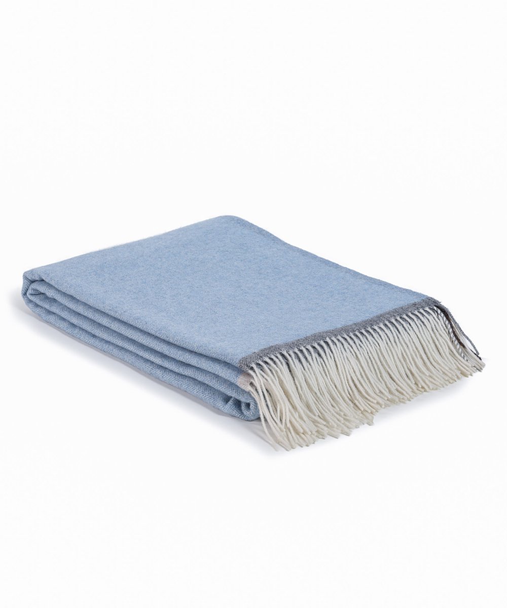 Most Plaid Milano - 90% Merino wol, 10% Kasjmier wol - 140 x 200 cm - blauw