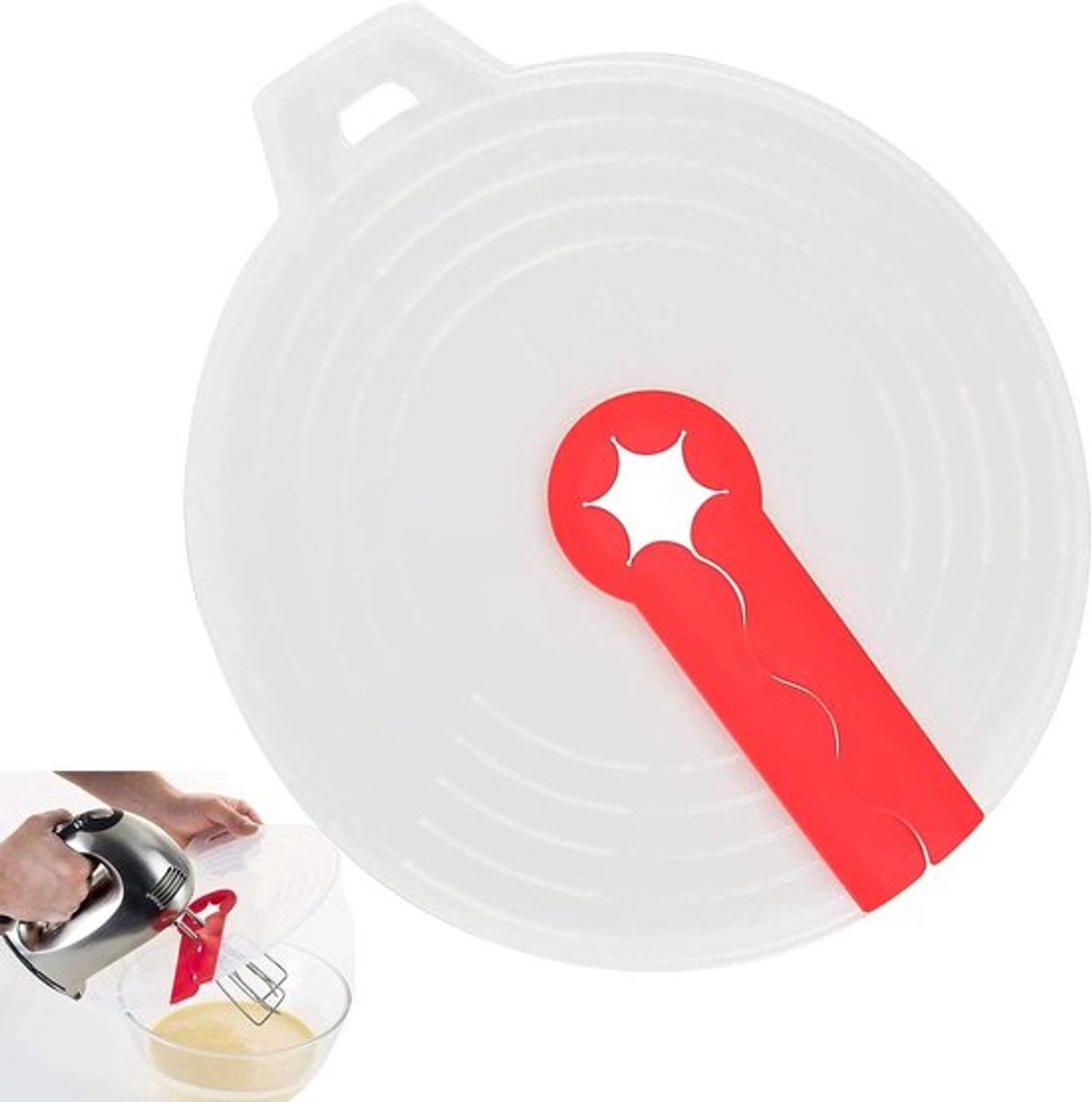 Spatscherm voor Mixer, Mengkom en Bak - Ø 31 cm - Kloppen van eieren en slagroom