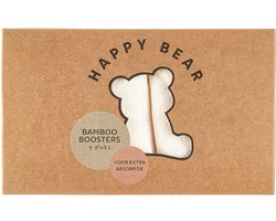 HappyBear | Bamboe booster set - 4 stuks | Wasbare luiers | Inleggers