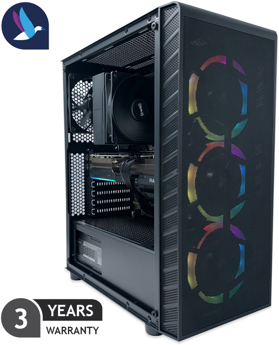 AZZA Prime Gaming PC - AMD Ryzen 5 7500X3D - Radeon RX 9060 XT - 32 GB RAM - 1 TB SSD - WiFi - BT