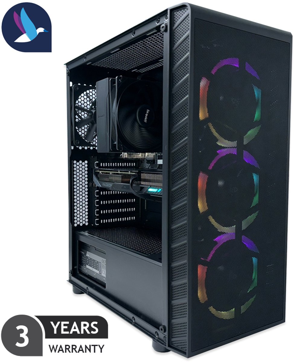 AZZA Prime ARGB Gaming PC | AMD Ryzen 5 - 7500F | Radeon RX - Kooiker Automatisering - €1.399,00