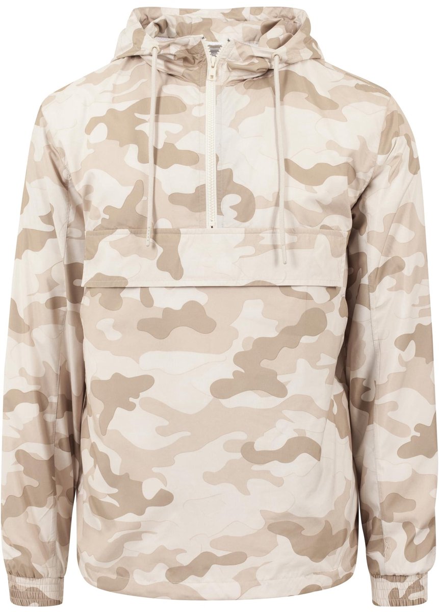 Urban Classics Camo Pull Over Windbreaker jacket M Beige