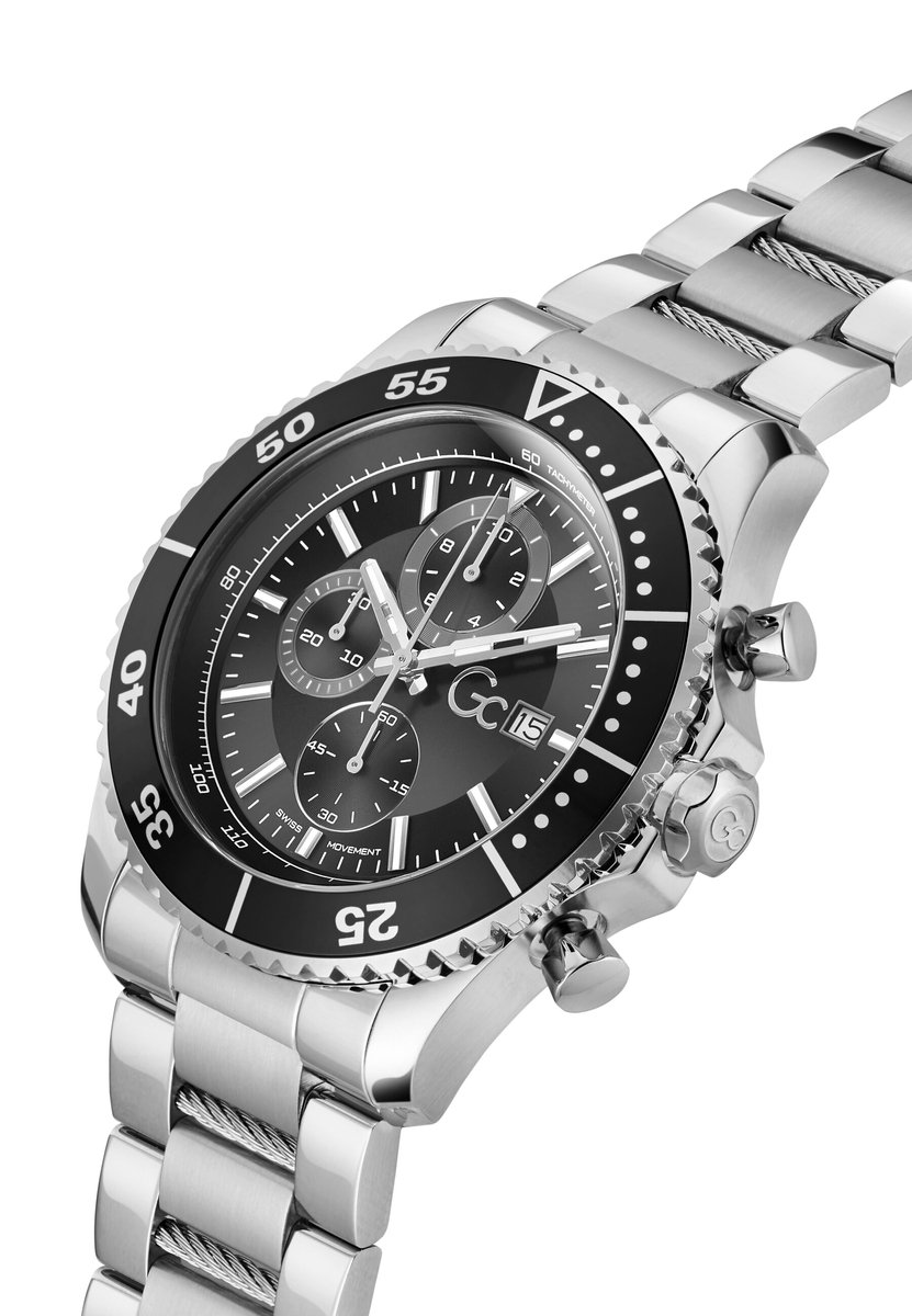 Gc Gc Speedracer Quartz Chronograaf Horloge Zilver Kast: 100% Roestvrij Staal | Bracelet 100% Roestvrij Staal 44 mm Z51009G2