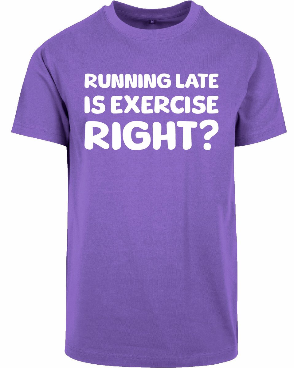 7304 - T-shirt - Running late-Ultra Violet-XL
