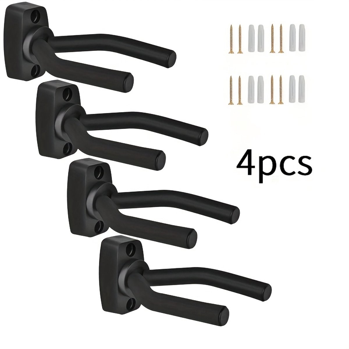 Livé® Gitaar Haken – 4 stuks Muurbevestiging voor Gitaren