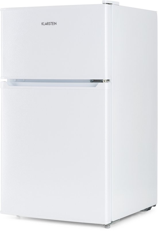 Klarstein Big Daddy koel-vriescombinatie 87L, stille mini koelkast met vriesvak, LED verlichting, wit, compact