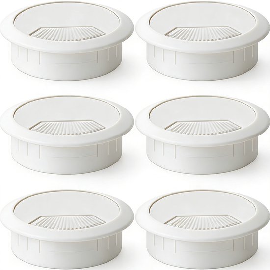 Zinklegering Kabeldoorvoertule Voor Bureaus – Draaibaar Ontwerp – 80 Mm (zwart) – Past Ook Voor 50 & 60 Mm 4 miniatura