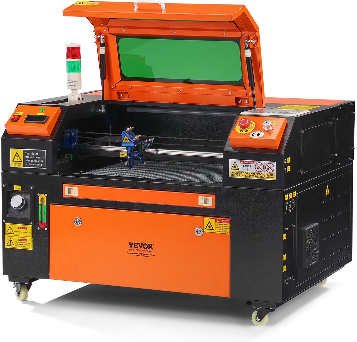 VEVOR Lasergraveermachine Graveerapparaat 50w Co2 Lasergraveermachine 300x500mm Lasersnijdende Lasergraveur