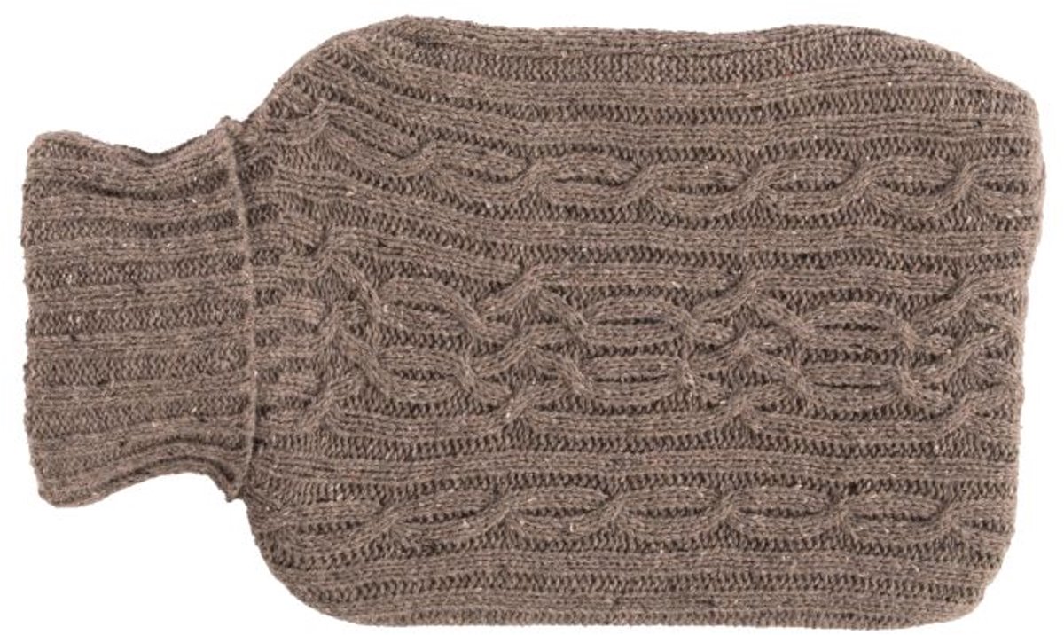 Tiseco - Warmwaterkruik - 2 stuks - Afneembare hoes - 2 liter, grijs