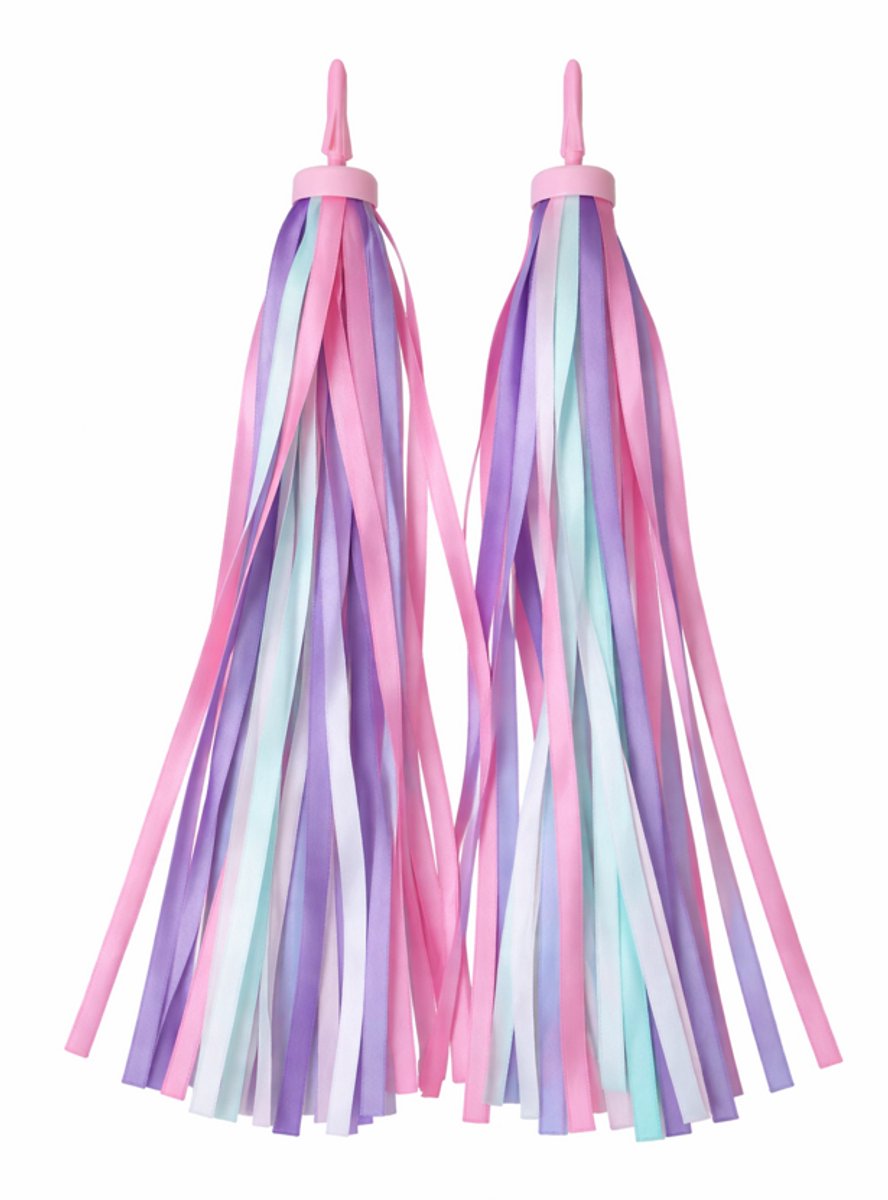 Stuurslingers - Fietsversiering voor Kinderfiets - Versiering voor Step - Stuurversiering Fiets - Handvatstreamers - 27 cm - 2 Stuks