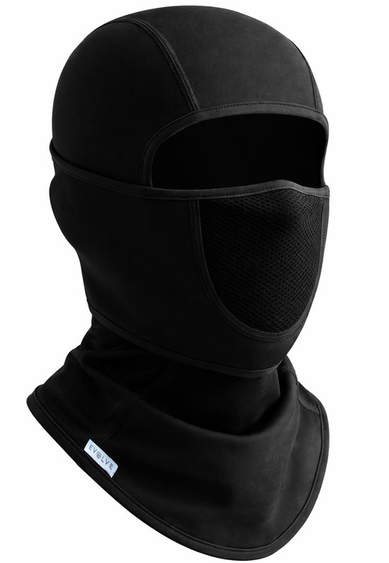 Fit Evolve Bivakmuts Sport - Balaclava Fleece - Ski Mask - Helm Muts - Nekwarmer - Motor - Zwart