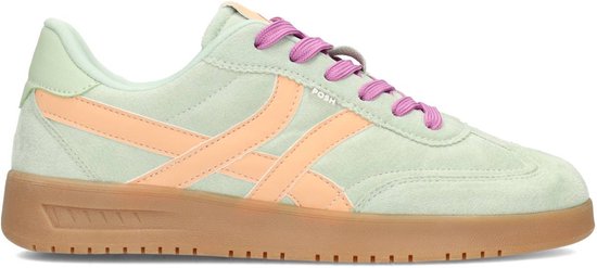 POSH by Poelman MEGAN Dames Sneakers - Groen met combinatie