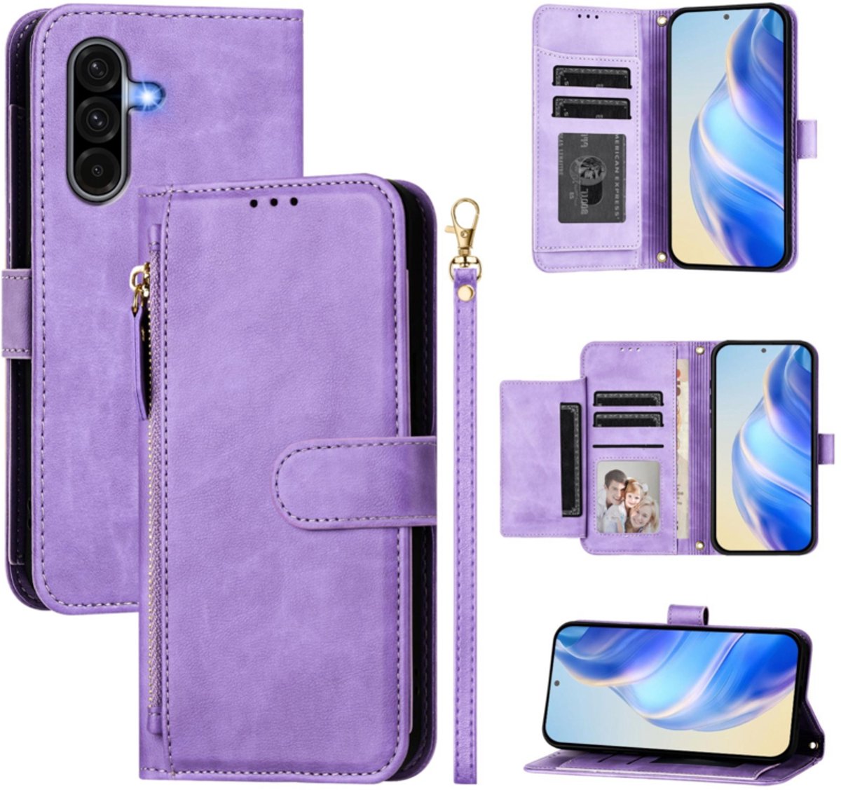 Portemonnee - Etui - Hoes geschikt voor Samsung Galaxy A37 - A36 - A56 - Lila