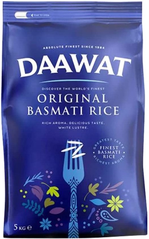Daawat Original Basmati Rijst, 10kg (2x5kg)