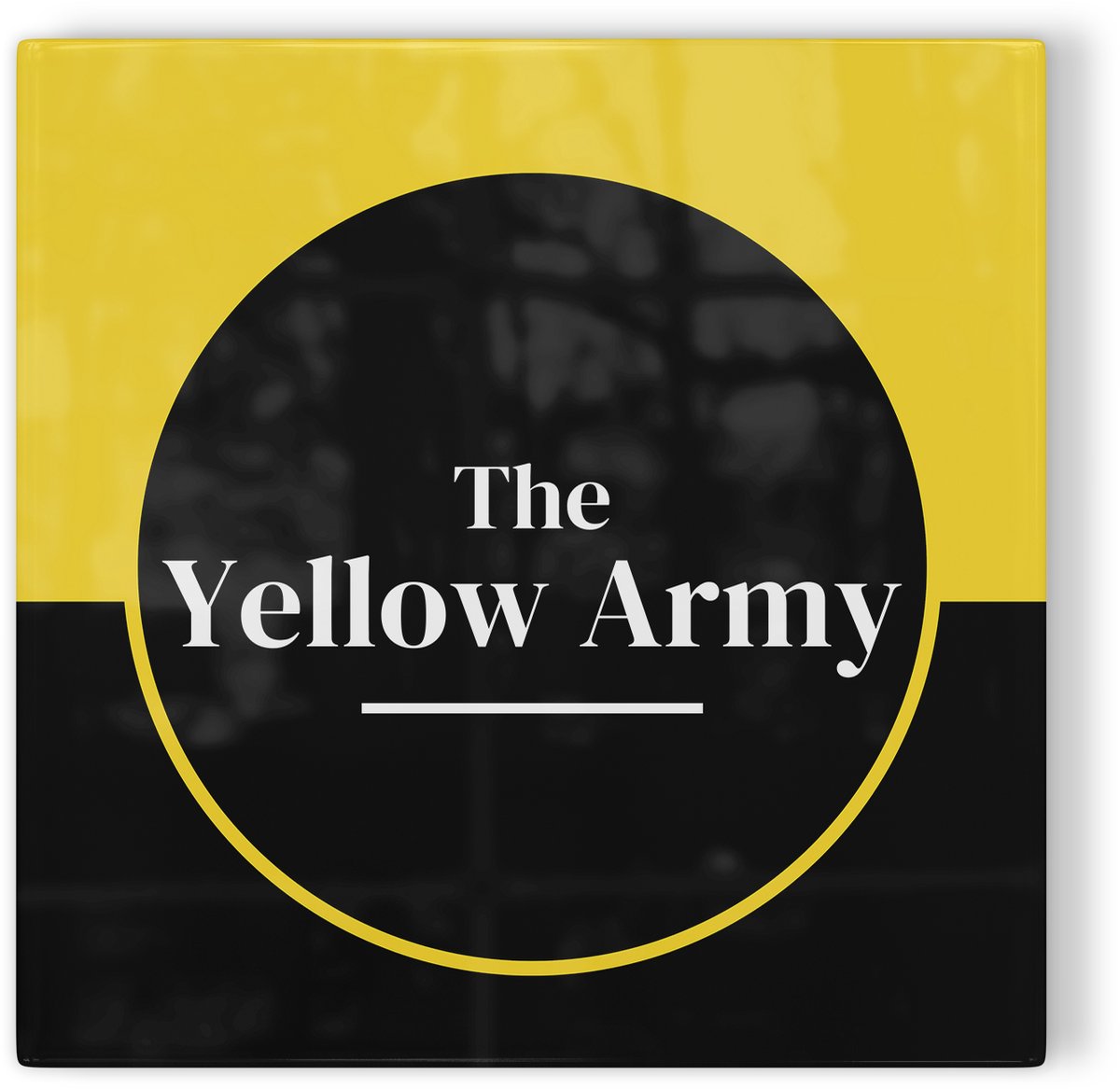 NAC Breda Tegeltje NAC Breda The Yellow Army - geel zwart - tegeltje voetbal - tegeltje met tekst