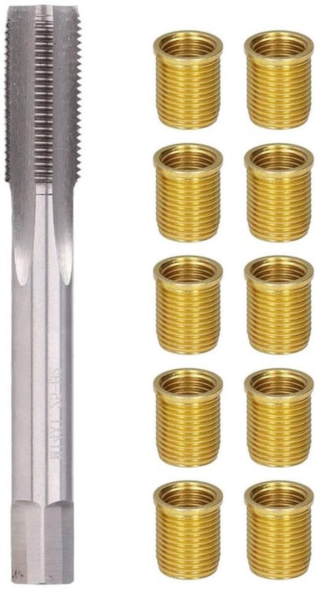 Reparatieset bougies draadreparatie M14x1.25 en M12x1.25 - Metaal draadruimer bosswenzowel auto.