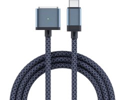 USB-C naar Magnetische 3 Oplaadkabel van MMOBIEL – 2m 140W Snel Opladen Kabel –– Adapterkabel voor MagSafe 3 Geschikt voor MacBook Air/Pro – Type C Veilige Snellaadkabel - Blauw