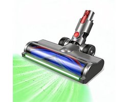 Stofzuigermond - Geschikt voor Dyson Steelstofzuiger V7/V8/V10/V11/V15/G5 - Groen Led - Wasbare borstel - Stofzuigeraccessoires - Vloerzuigmond - Blauw