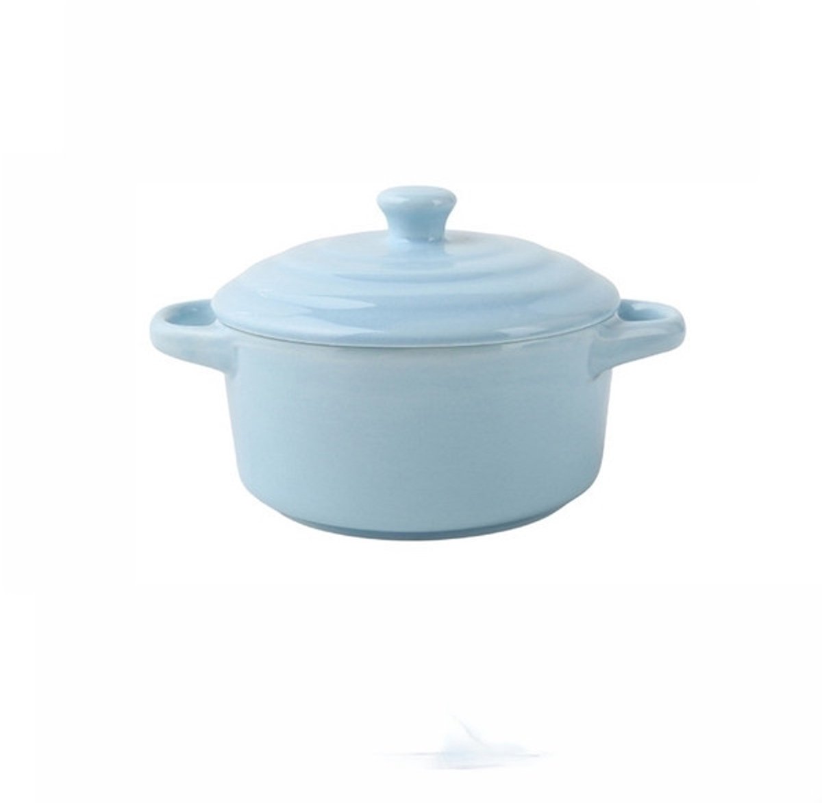 Servies - Schaal - Ovenschaal met dubbele oren - Keramische kom - Groot - 430ml - Lichtblauw