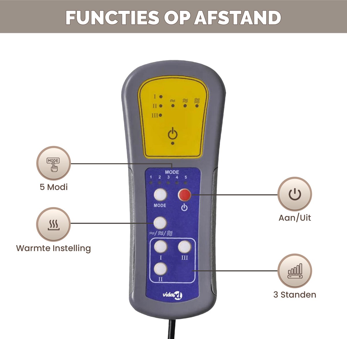 Massagestoel Elektrische Relaxfauteuil Bruin - afbeelding 3