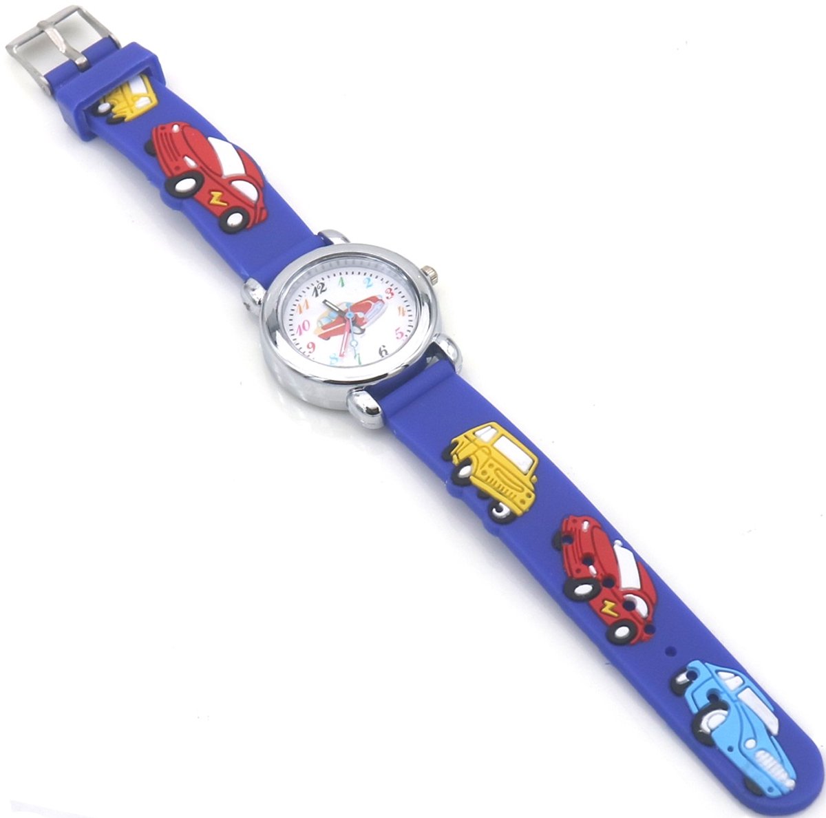 Kinderhorloge - quartz - auto’s - blauw