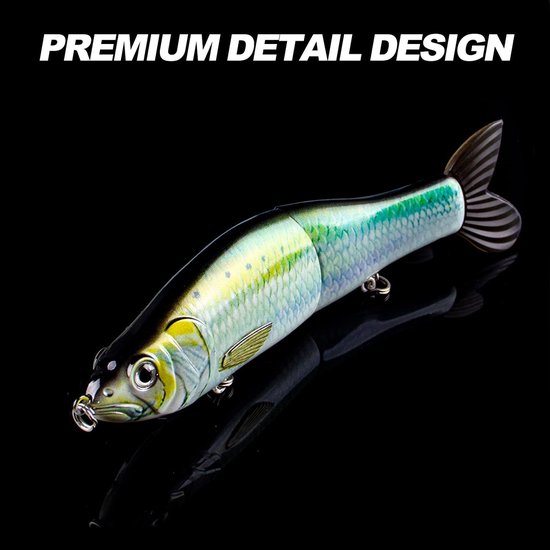 Swimbait - 2-piece - Slow-sinking - Geschikt voor het vissen op grote roofvissen zoals snoek - forel - baars — afbeelding 2