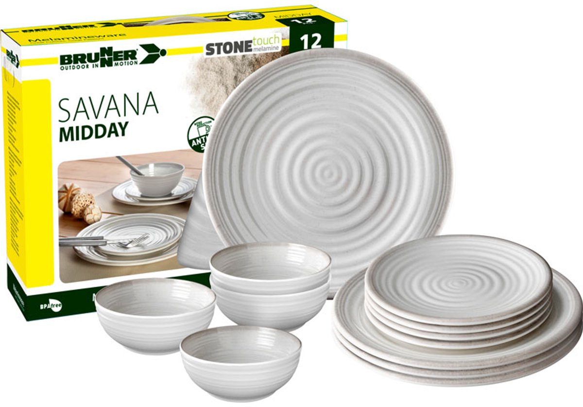 Brunner Savana Midday - melamine serviesset (12 delig)