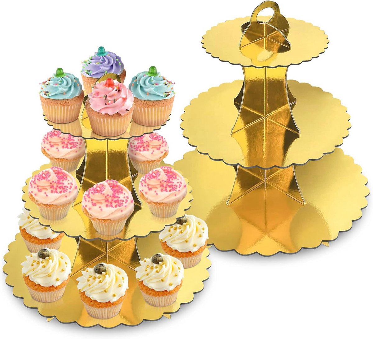 3-laags cupcake standaard voor feesten en partijen