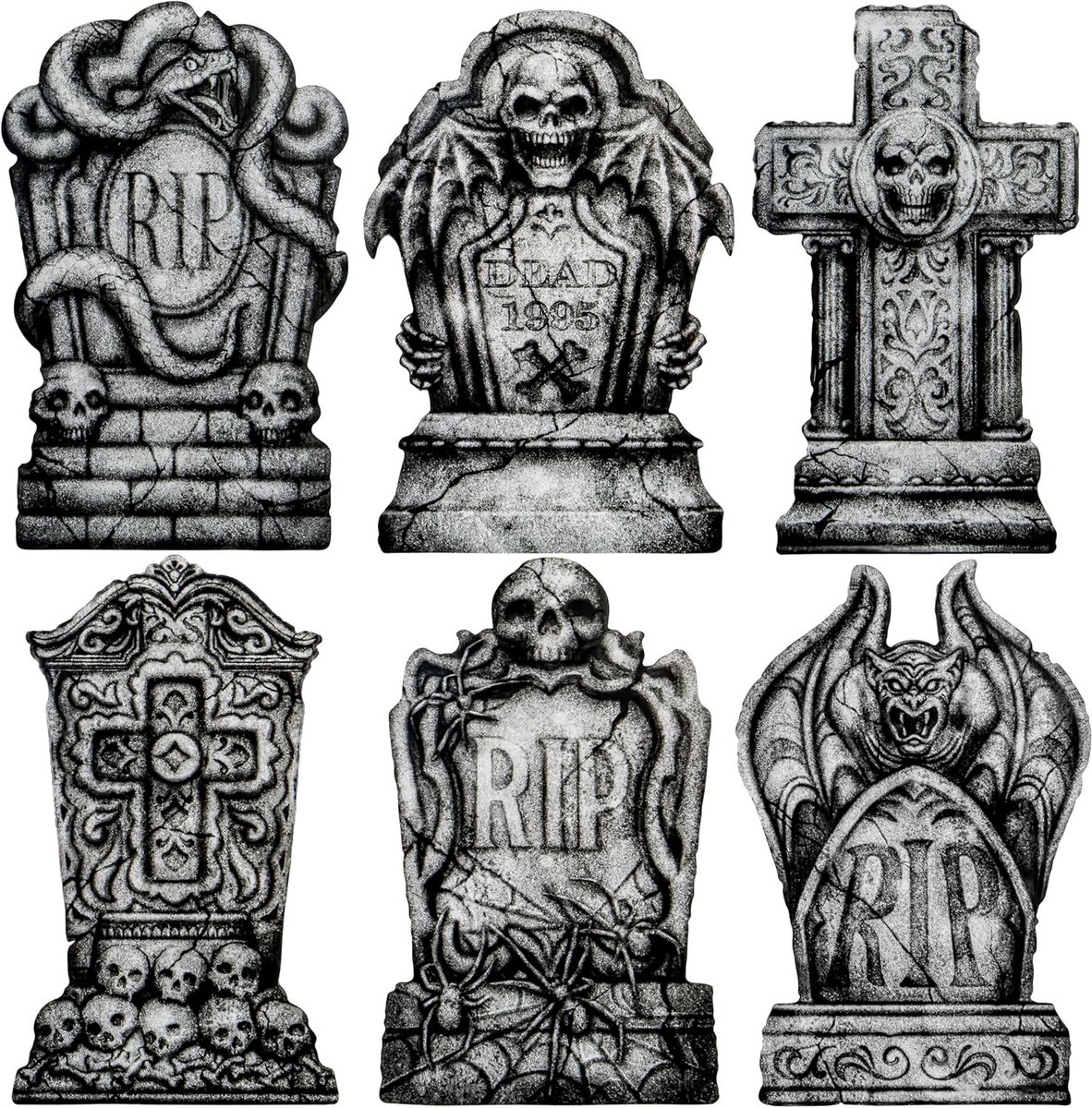 6 Stuks Halloween Grafstenen Voor Buiten Decoratie