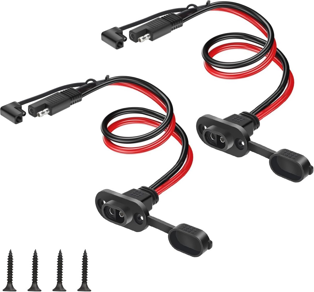 SAE Snelconnector Verlengkabel 10AWG - Mannelijke Stekker naar Vrouwelijke Stopcontact 1FT