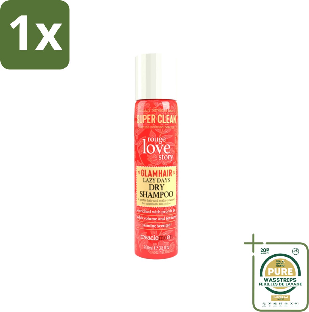 1 x Treaclemoon – Droogshampoo – Rouge Love – 200 ml- Droogshampoo - Fris Haar - Volume Haar - Vet Haar - Haar Verzorging