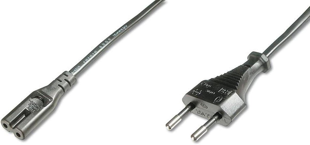 Netaansluitkabel 1,8 m - Euro CEE 7/16 tot C7 - Stroomkabel van 0,75 mm²