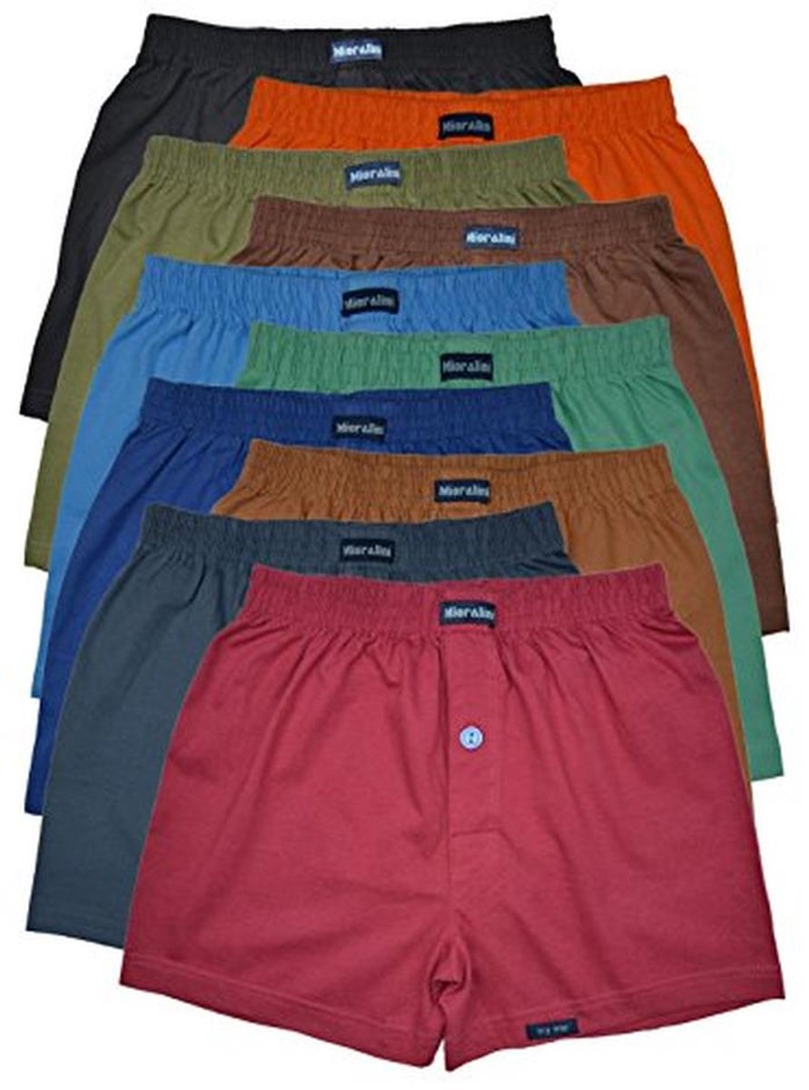10 Zachte Katoenen Boxershorts 100% Katoen - Naadloze Maat 4-10