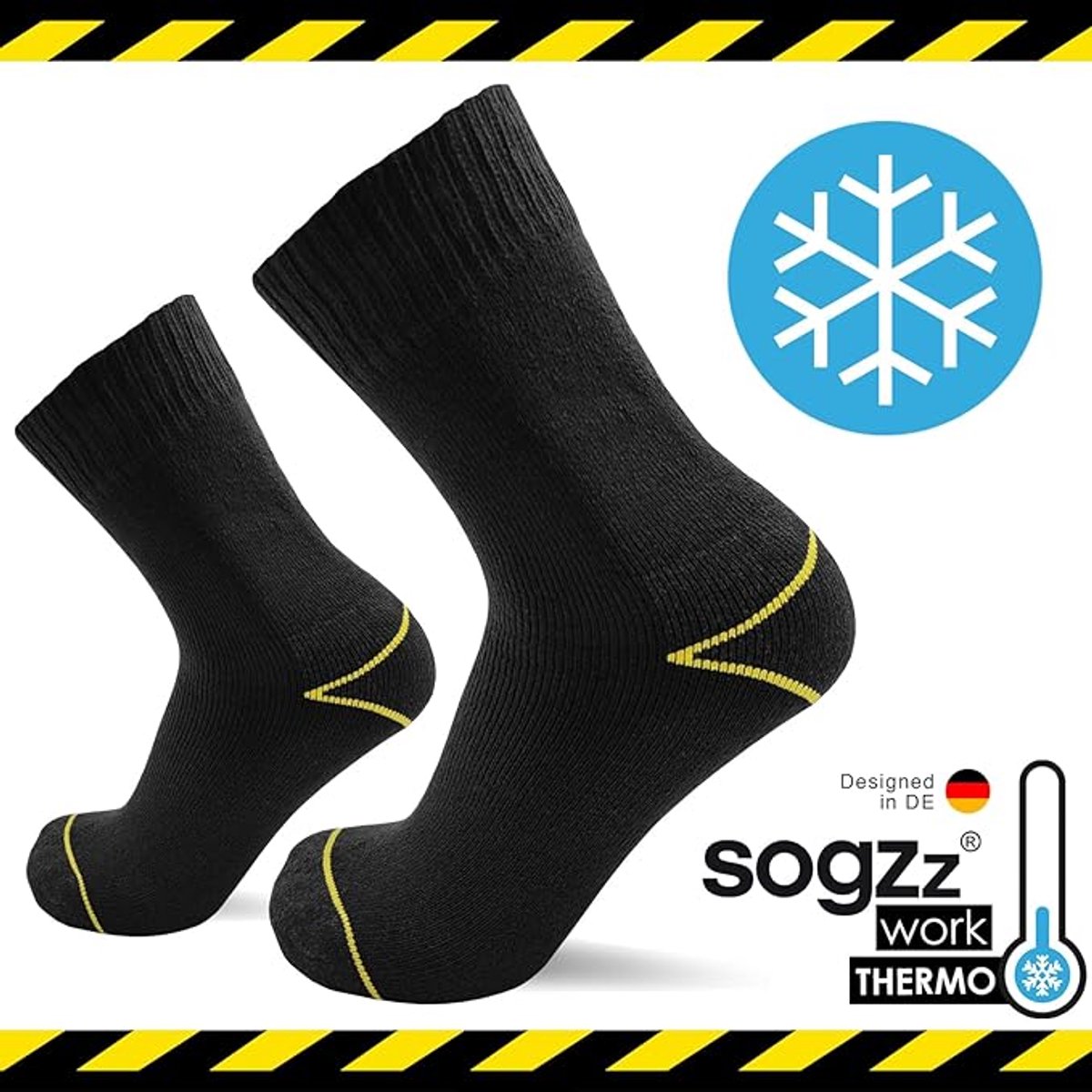 Sogzz - work - thermo - werksokken - thermosokken - 10 paar - zwart - maat 39-42